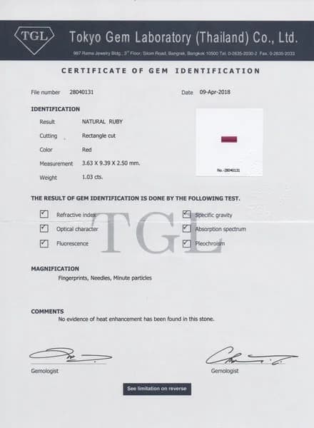 Unheated Ruby Mozambique 1.03ct